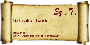 Sztraka Tünde névjegykártya