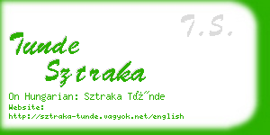 tunde sztraka business card